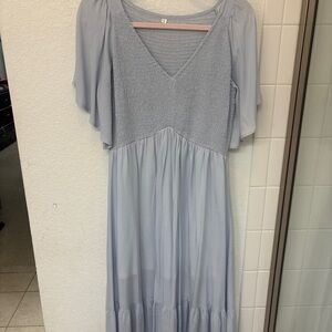 Elegant Light Blue Women's Dress